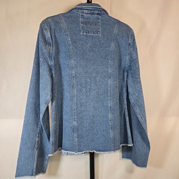 Denim Casual Jacket with waist tie - Picture 2 of 2
